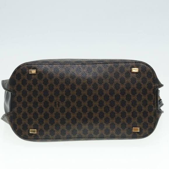 CELINE Macadam Canvas Hand Bag PVC Black Auth 90827 - Picture 5 of 16